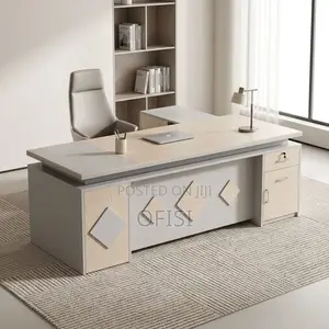 Office Desk; Modern L-Shaped Executive Desk