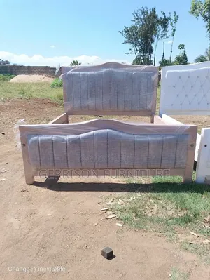 Premium 5x6 Grey Velvet Bed Frame