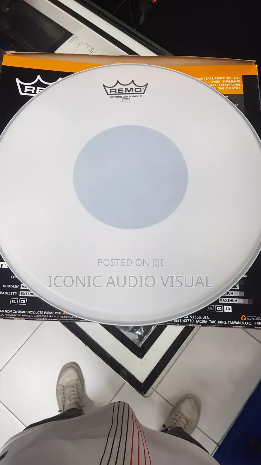 Snare Batter Head 14"(remo Controlled Sound Coated 14")