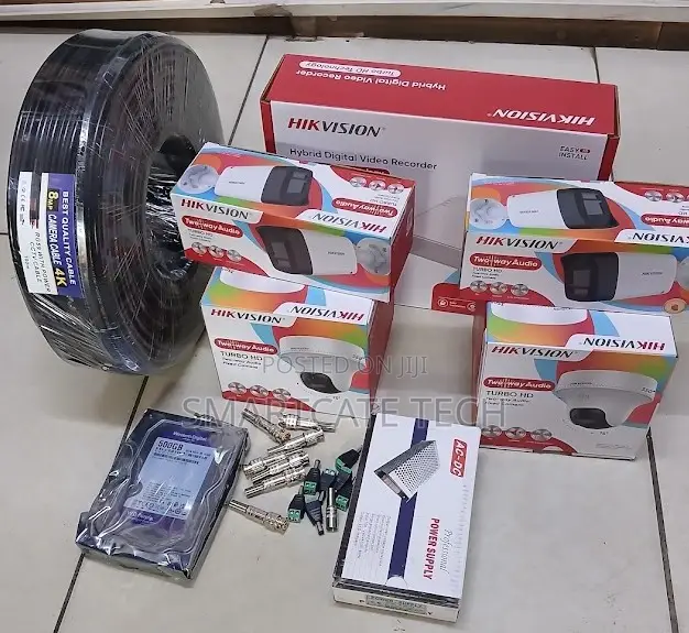 Hikvision 4CH Camera System 2 Dome + 2 Bullet, Full Color Night Vision
