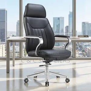 Black Executive Leather Desk Chair.