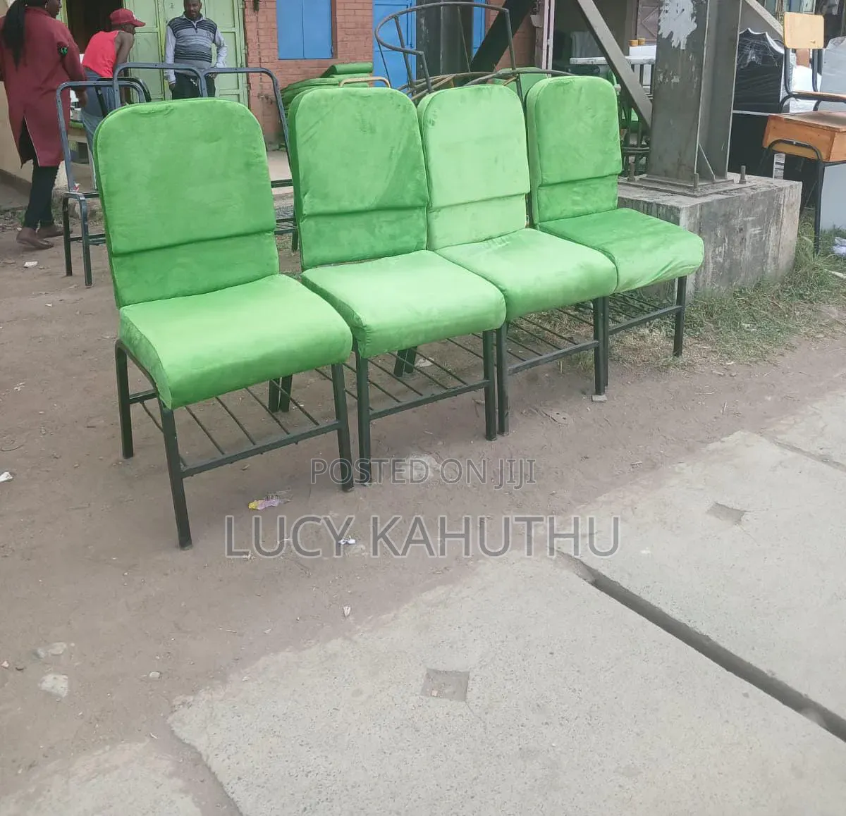 Green Church Chairs With R-8 Under