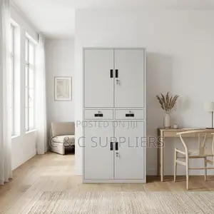 4-Door Metallic Cabinet With Drawers