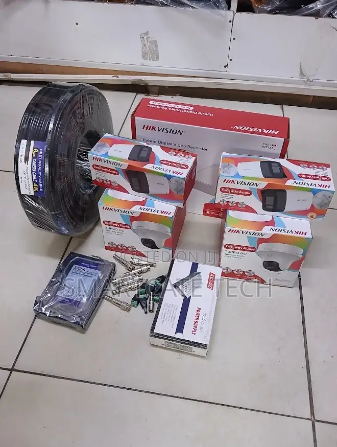 4 Channel Hikvision CCTV Package – 2 Dome 2 Bullet With 2-Way Talk