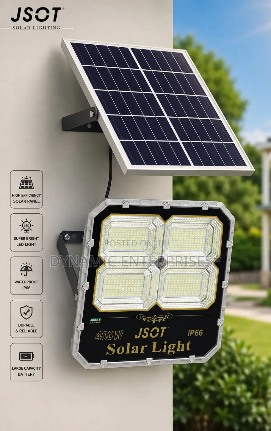 Jsot 400w Solar Light**Powerful Light • Energy Saving •Long Lasting