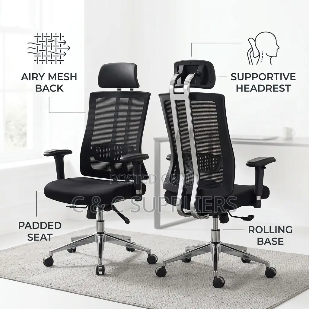Executive Ergonomic Desk Chair With Lumber Support
