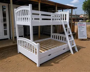 Brand New Heavy-Duty Wooden Bunk Frame,Under-Bed Drawer(Twin Over Full