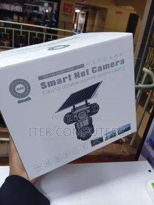 Solar Powered WiFi PTZ Camera With Three Lens Security Coverage System