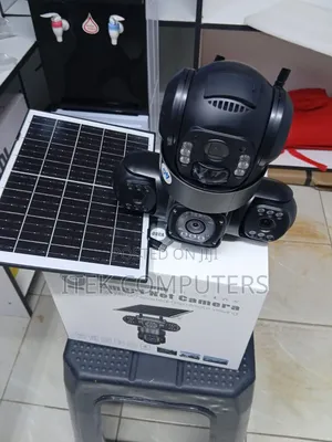 Triple Lens V380 Solar Camera With Remote Pan Tilt Control System Plus