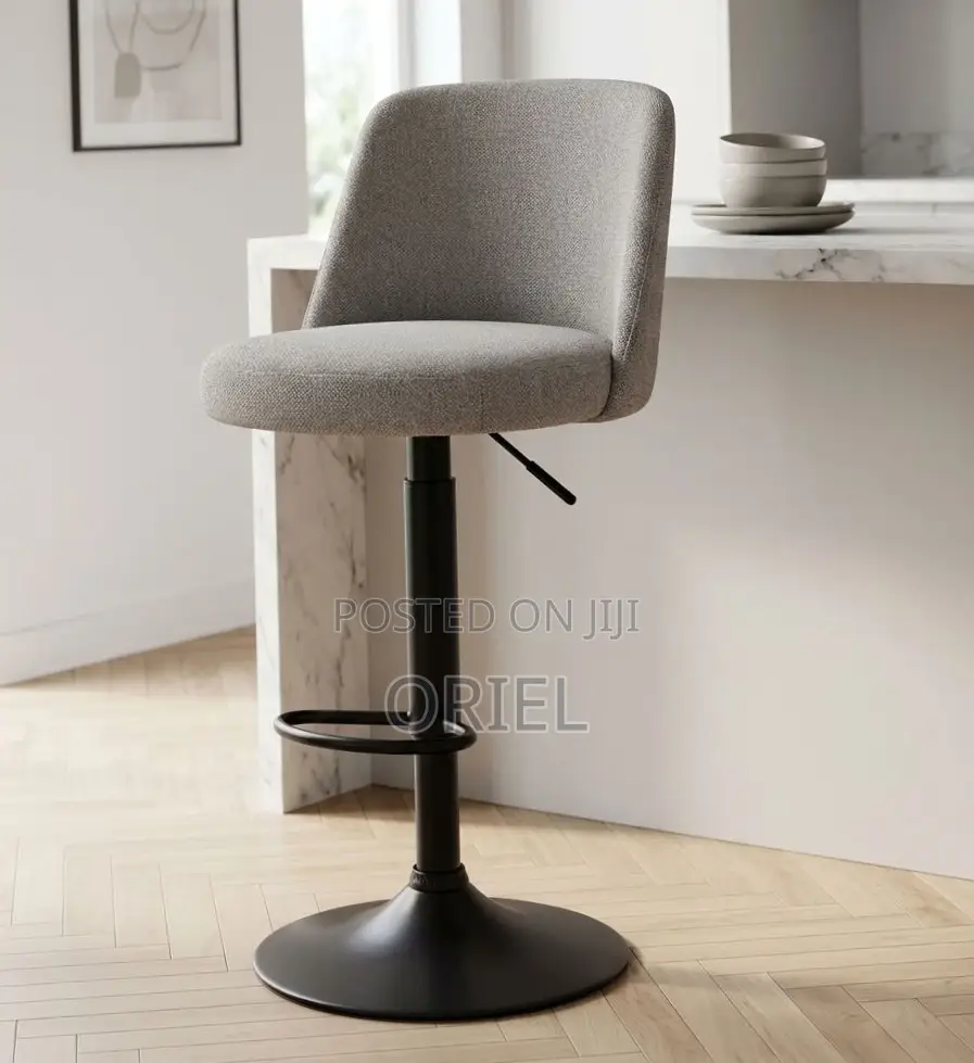 Modern Barstool : Gray Height Adjustable Bar Stool