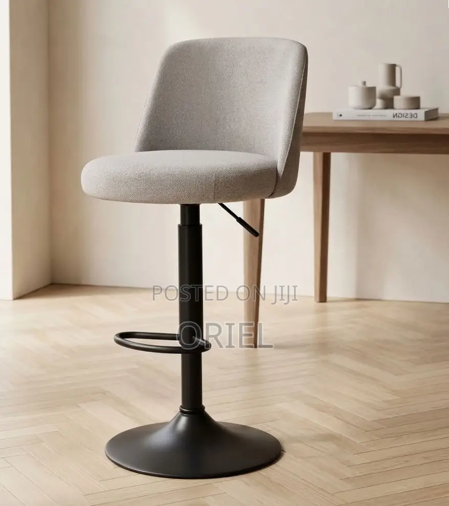 Modern Barstool : Gray Height Adjustable Bar Stool