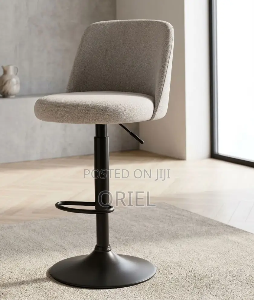 Modern Barstool : Gray Height Adjustable Bar Stool