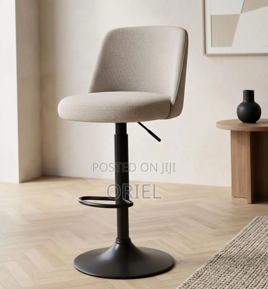 Modern Barstool : Gray Height Adjustable Bar Stool