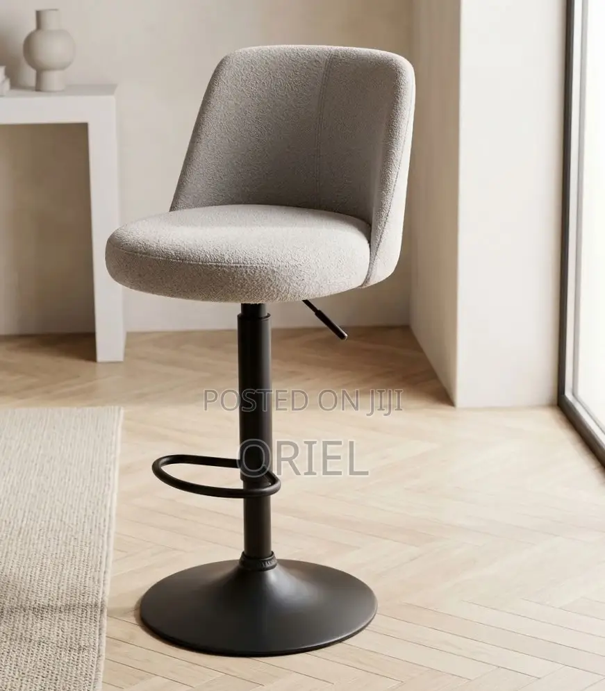Modern Barstool : Gray Height Adjustable Bar Stool
