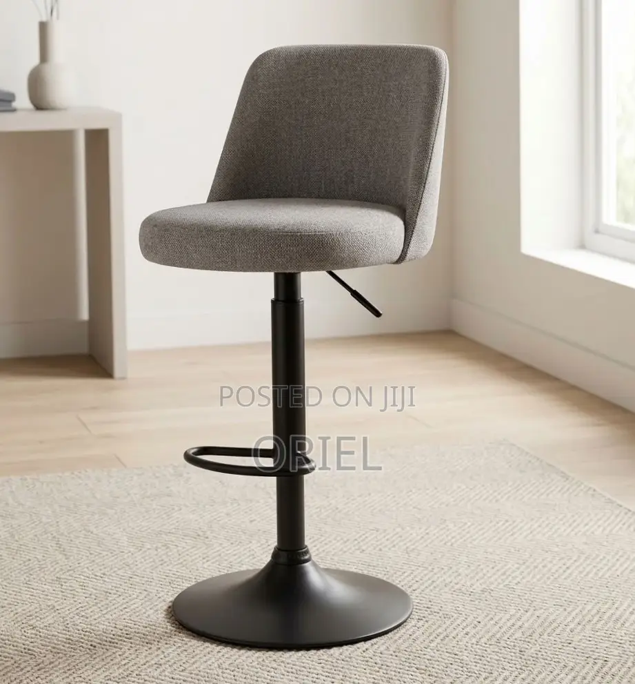 Modern Barstool : Gray Height Adjustable Bar Stool