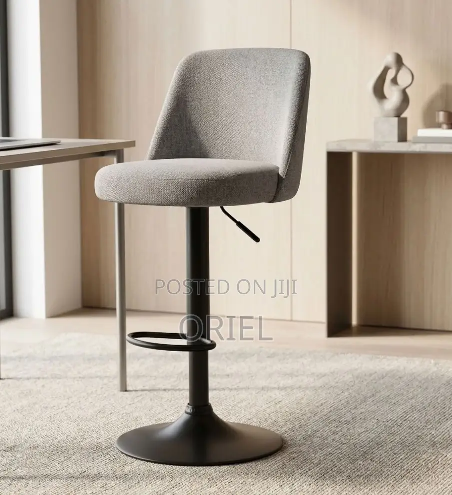 Modern Barstool : Gray Height Adjustable Bar Stool