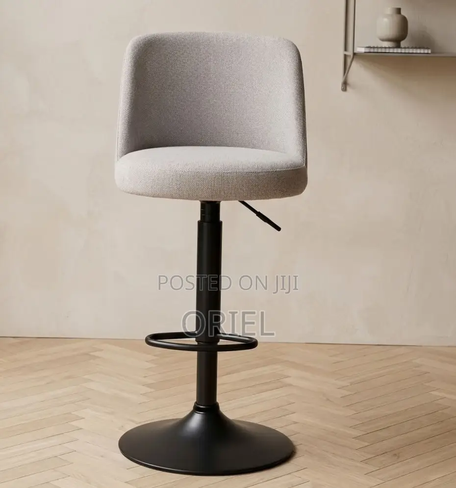 Modern Barstool : Gray Height Adjustable Bar Stool