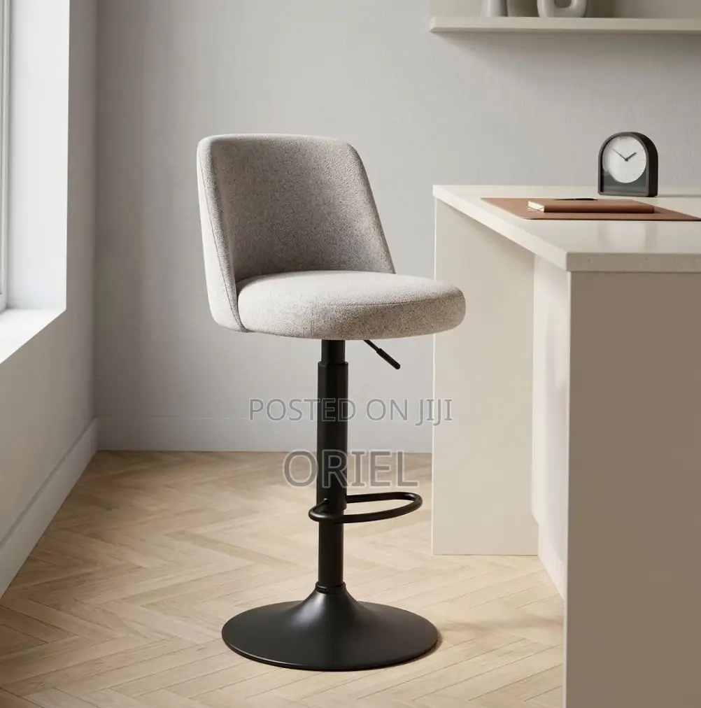 Modern Barstool : Gray Height Adjustable Bar Stool