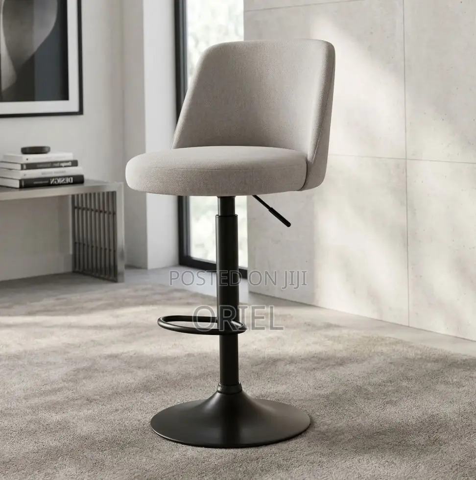 Modern Barstool : Gray Height Adjustable Bar Stool