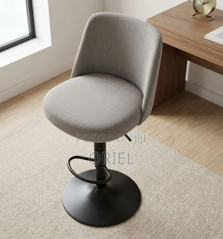 Modern Barstool : Gray Height Adjustable Bar Stool