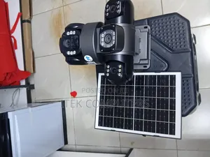 Three Lens PTZ Security Camera With Solar Charging and WiFi Access Pro