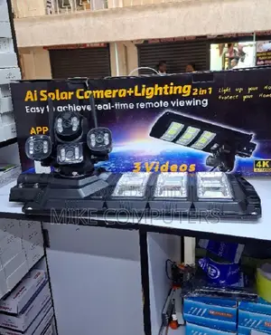 450Watts 2in1 Solar Street Light With Ai Triple Lens Solar Camera