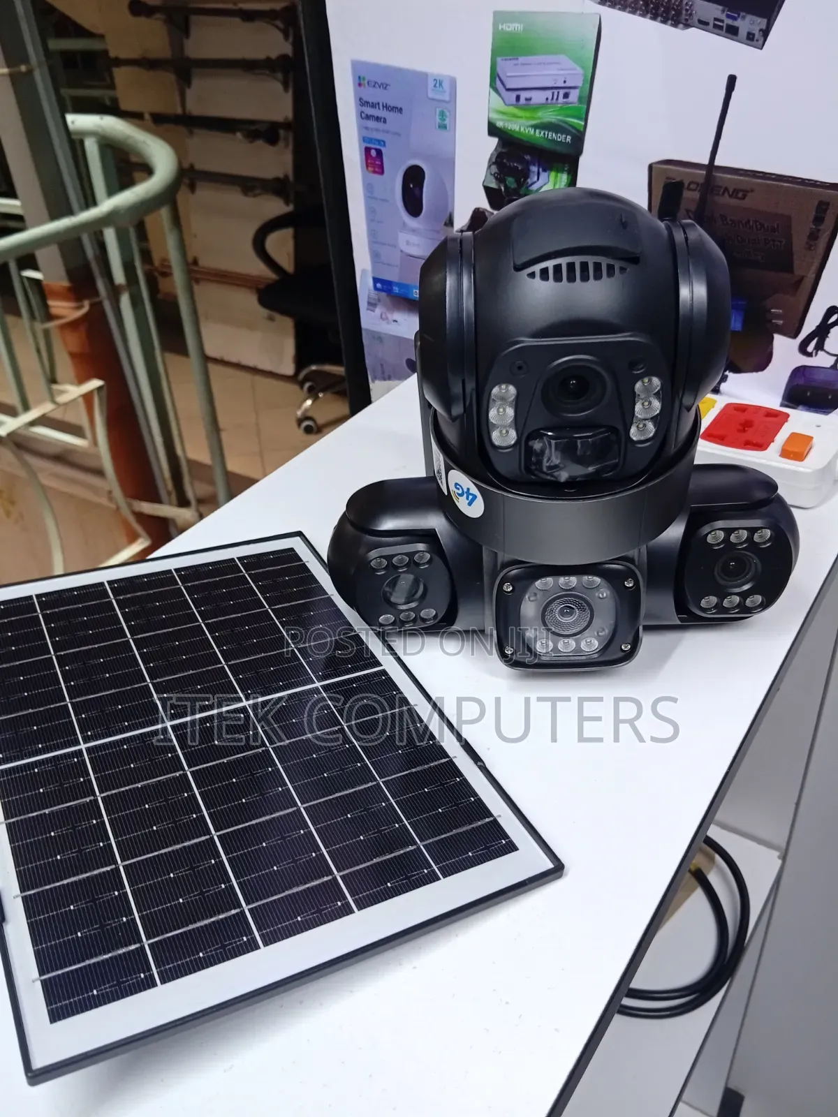 Smart Outdoor Triple Lens Camera With Solar Power and Two Way Audio HD