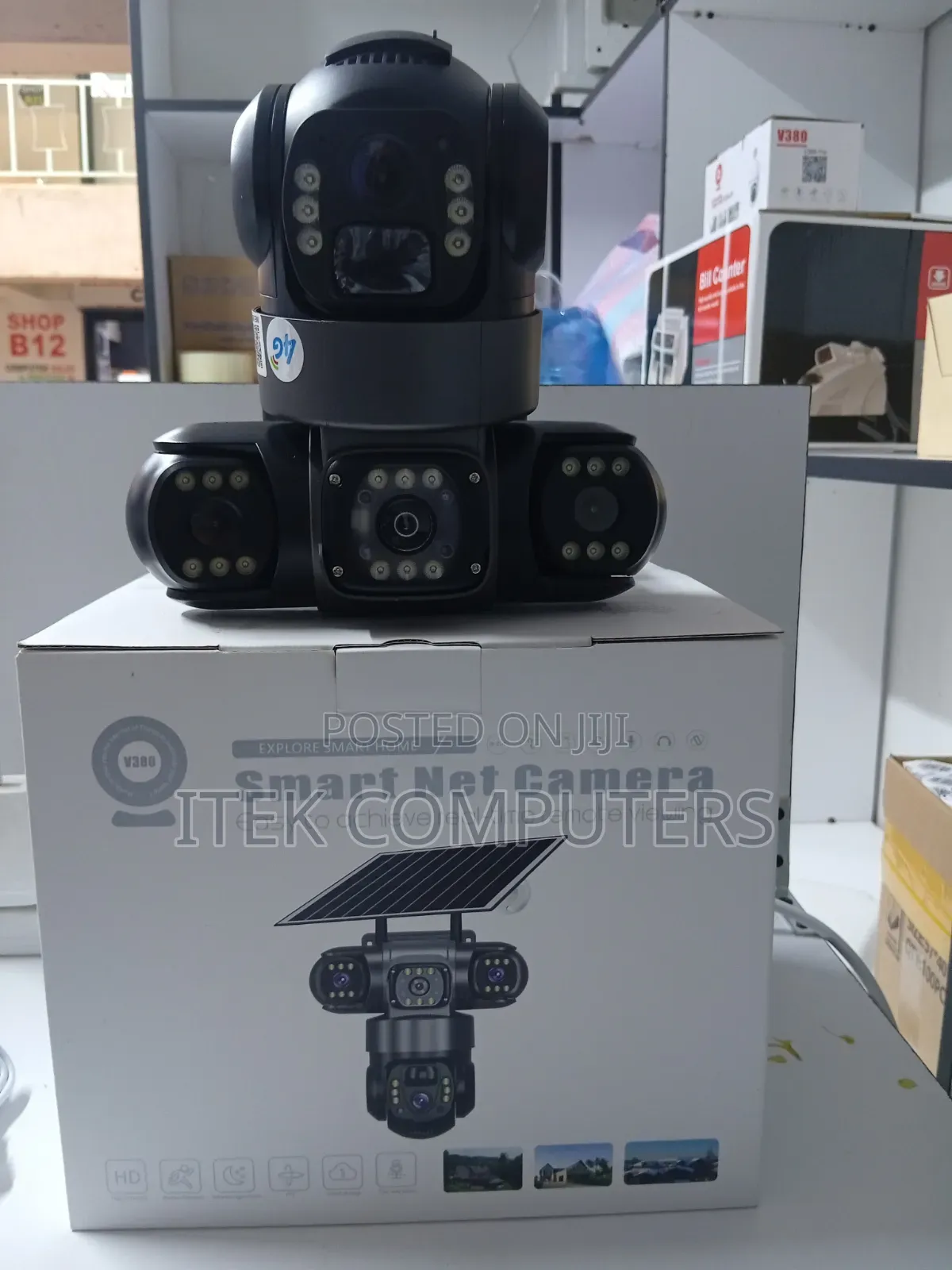 Three Lens Solar Powered WiFi PTZ Camera for Flexible Remote Security.