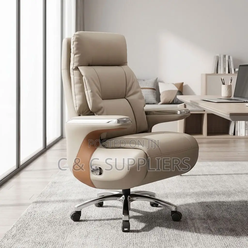 Office PU Leather Chair With Modern Armrest