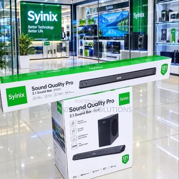 Syinix Soundbar
Model SYN-Q120
Bluetooth
USB/Sd - main view