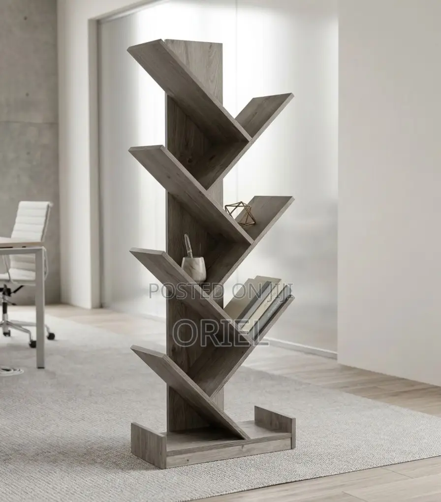 Offiec Bookshelf : Tree Shaped Wooden Office Bookshelf