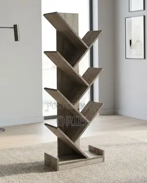 Offiec Bookshelf : Tree Shaped Wooden Office Bookshelf