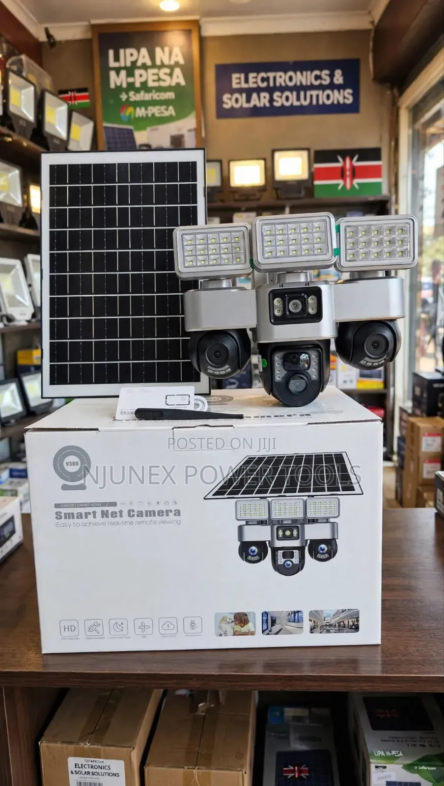 12MP 4G Solar PTZ Triple-Lens Security Camera With Floodlight,