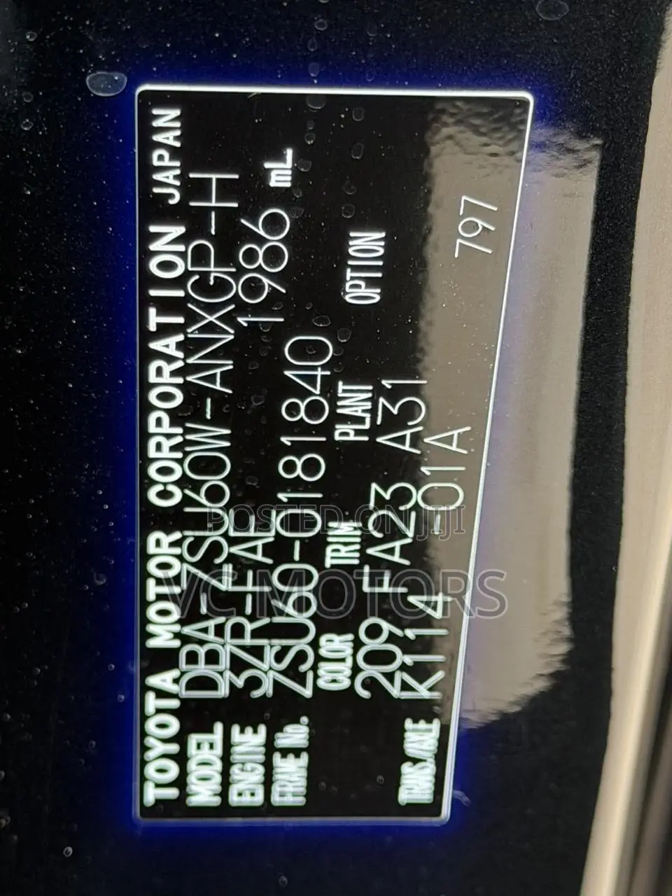 Toyota Harrier 2.0 2019 Black