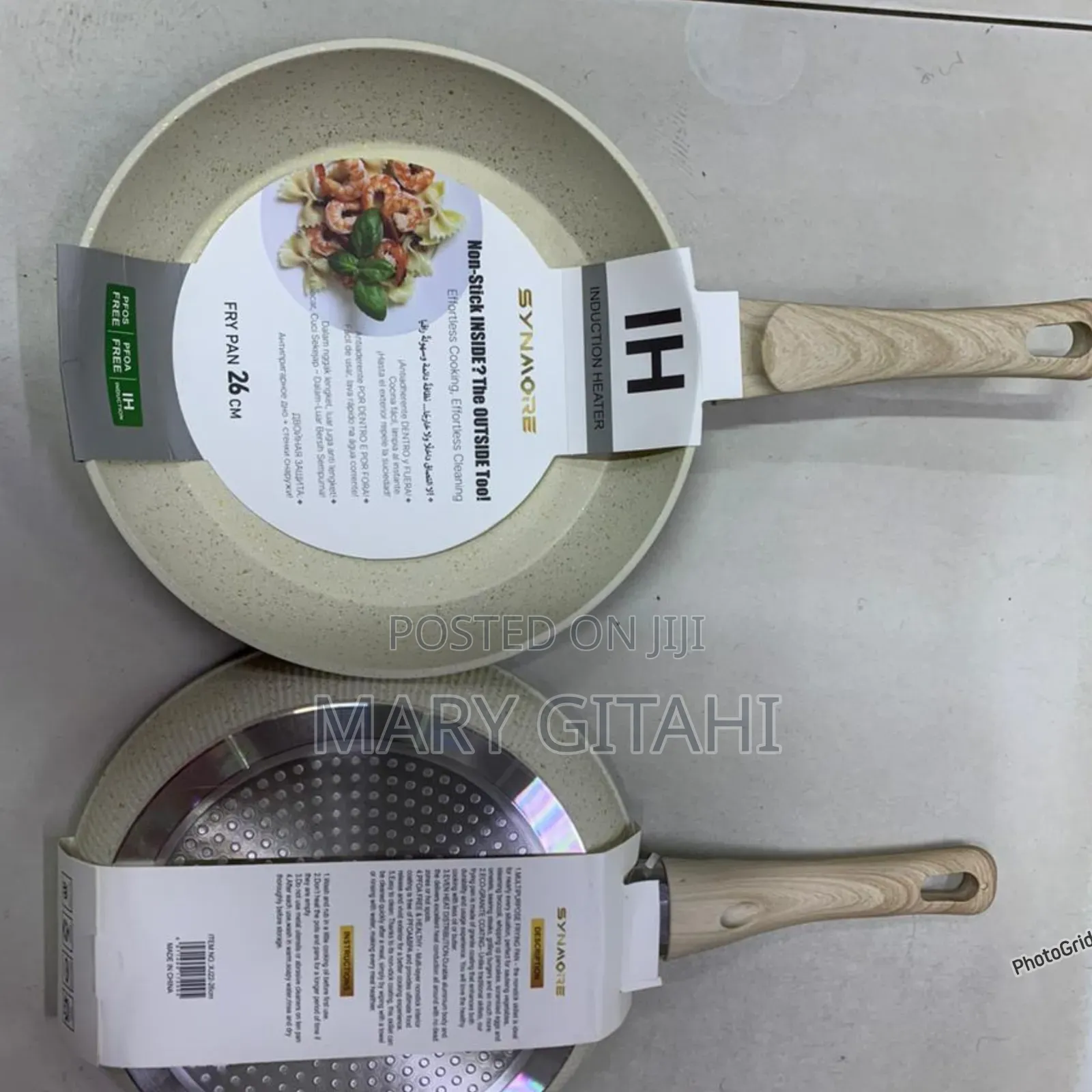 Non Stick Pan Available in Black Cream White