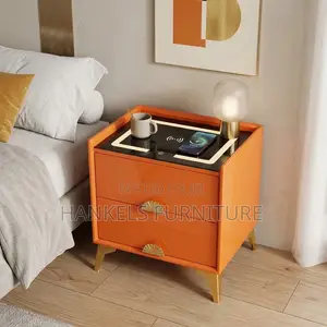 Side Bed Drawers With LED Light – Modern Bedside Table