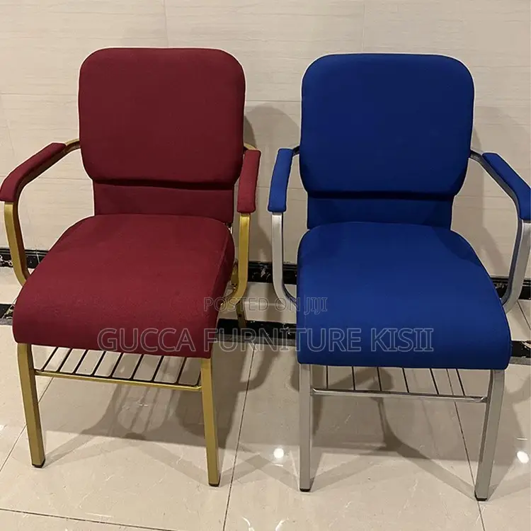 Modern Fabric Church Chair With Armrests