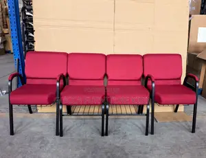Modern Fabric Church Chair With Armrests