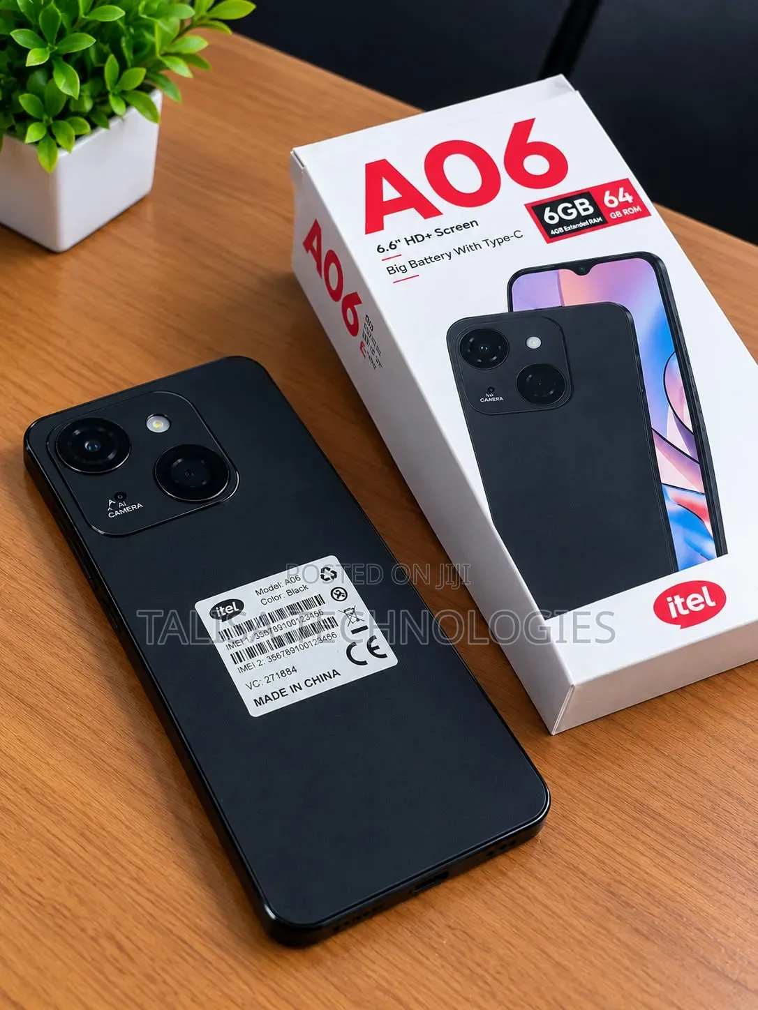 New Itel A06 64 GB Black