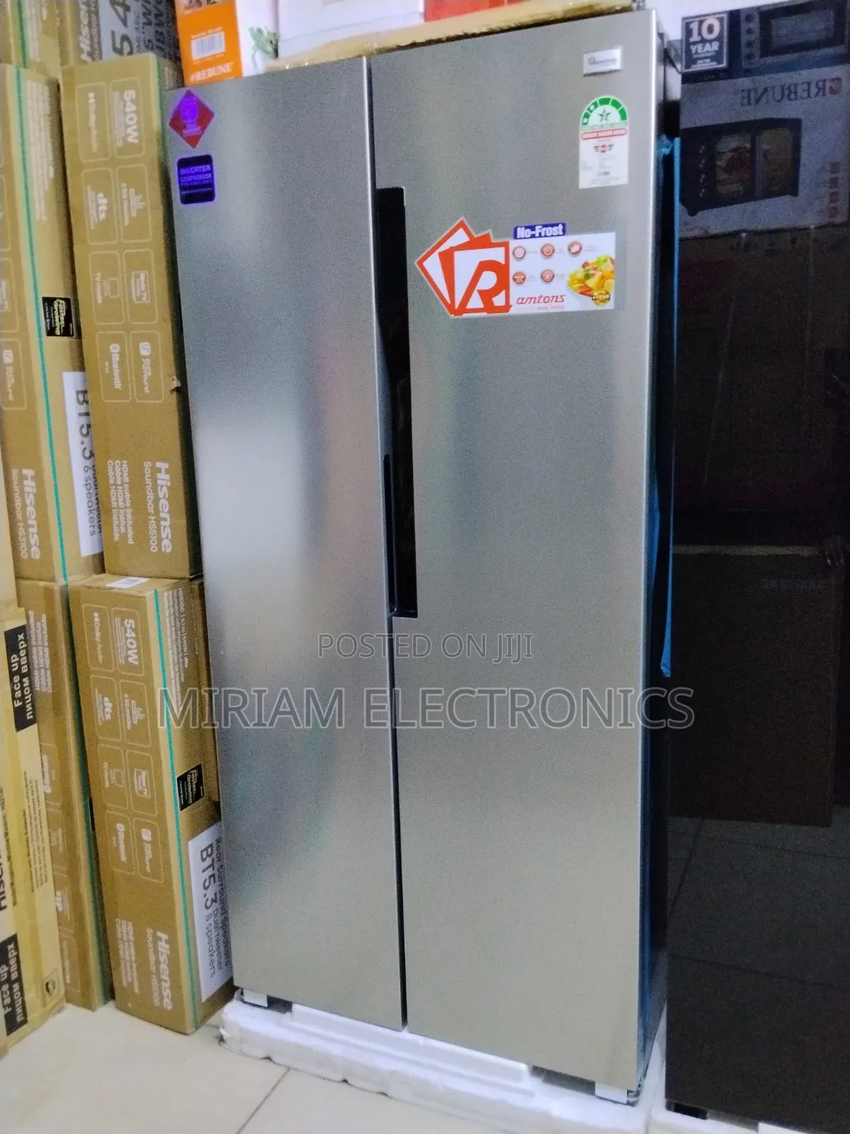 Ramtons Rf 319 Side by Side Led Fridge No Frost