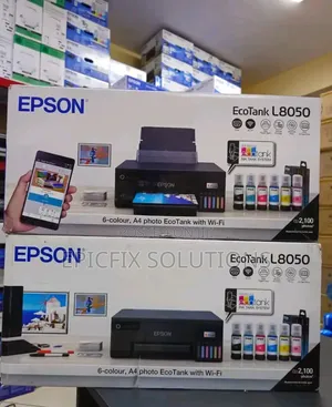 6 Color, Wireless L8050 Printer and Brand New, Prints Up to PVC Cards