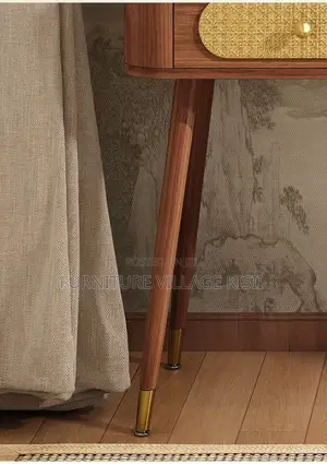 Home Furniture; Modern Brown Dressing Table With LED Lights