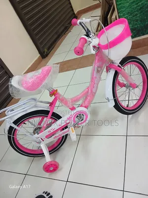 Pink and White Lady Bird Girls' Kids Bicycle