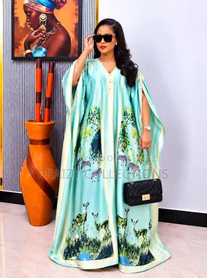 African Print Silk Dera Free Size