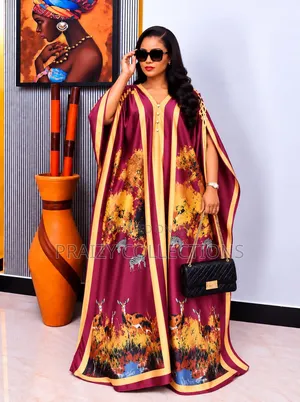 African Print Silk Dera Free Size