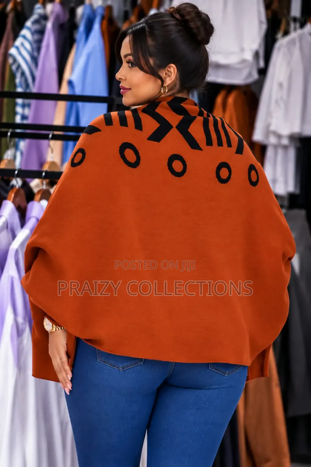 Printed Asili Ponchos/Shawls With Hands