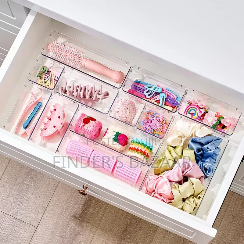 28pc Set Acrylic Drawer Organizer Bins.