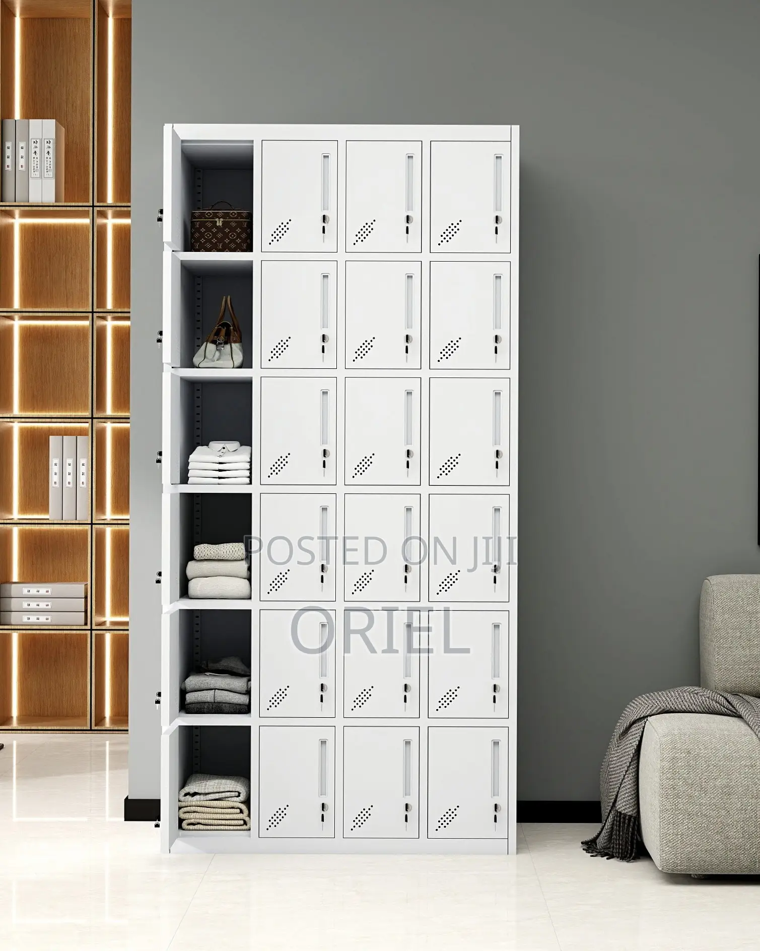 Office Cabinet : 24-Compartment Staff Storage Locker