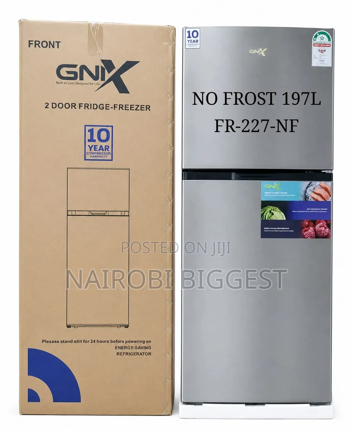 197 Litres Gnix NO FROST FR-227-NF Double Refrigerator