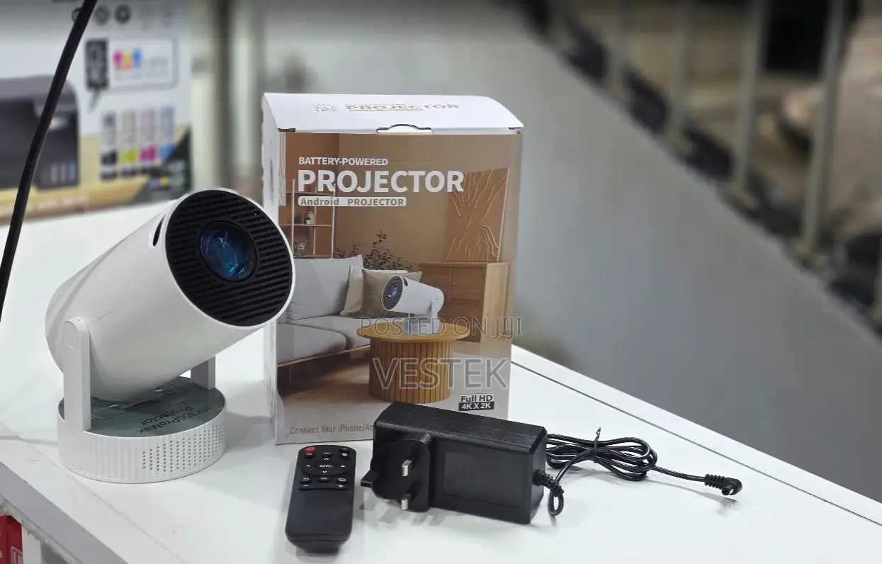 Wireless HY300 Pro Max Android Smart Projector With Built-in Battery